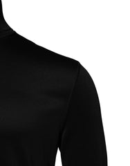 Dolce & Gabbana Black Polyester Turtleneck Pullover Sweater
