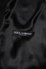 Dolce & Gabbana Black Wool Dress Formal Men Waistcoat Vest
