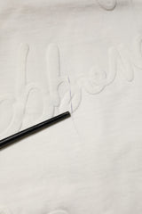 Dolce & Gabbana White Cotton Logo Embossed Crew Neck T-shirt