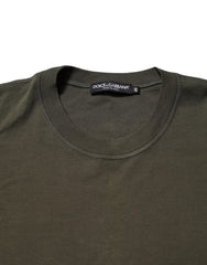 Dolce & Gabbana Dark Green Long Sleeves Crew Neck T-shirt