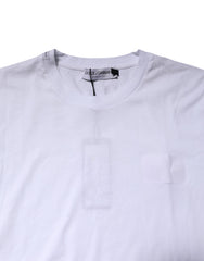 Dolce & Gabbana White Cotton Men Crew Neck Tee T-shirt