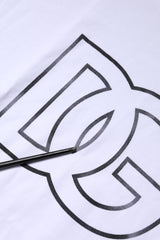 Dolce & Gabbana White DG Logo Print Short Sleeves T-shirt