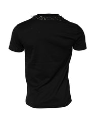 Dolce & Gabbana Black Logo Embellish Short Sleeves T-shirt