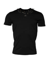 Dolce & Gabbana Black Logo Embellish Short Sleeves T-shirt
