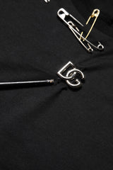 Dolce & Gabbana Black Logo Embellish Short Sleeves T-shirt
