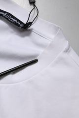 Dolce & Gabbana White Logo Embellish Short Sleeves T-shirt