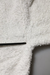 Dolce & Gabbana White Cotton Fleece Crew Neck Sweater