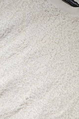 Dolce & Gabbana White Cotton Fleece Crew Neck Sweater