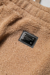 Dolce & Gabbana Brown Logo Plaque Sweatpants Straight Pants