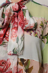 Dolce & Gabbana Multicolor Floral Patchwork Long Sleeves Top