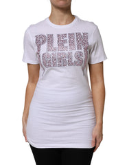 Philipp Plein White Embellished CrewNeck Short Sleeve T-shirt