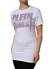 Philipp Plein White Embellished CrewNeck Short Sleeve T-shirt