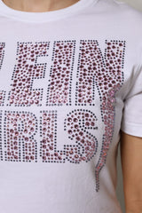 Philipp Plein White Embellished CrewNeck Short Sleeve T-shirt