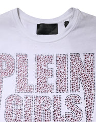 Philipp Plein White Embellished CrewNeck Short Sleeve T-shirt