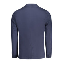 Guess Jeans Blue Cotton Men Jacket