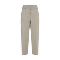 Brunello Cucinelli Cream Cotton Casual Pants