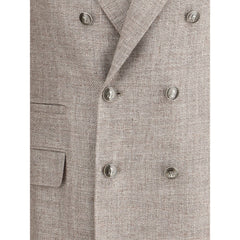 Brunello Cucinelli Light Brown Linen Blazer
