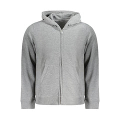 Calvin Klein Gray Recycled Polyester Men Hoodie