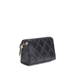 Tory Burch Black Calf Leather Bos Taurus Shoulder Bag