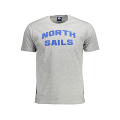 North Sails Grigio Cotton Men T-Shirt