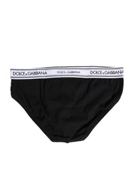 Dolce & Gabbana Black Cotton Stretch Regular Brief Underwear