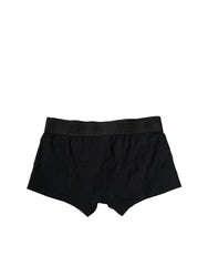 Dolce & Gabbana Black Cotton Stretch Regular Boxer Underwear