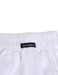 Dolce & Gabbana White Cotton Regular Boxer Shorts Underwear