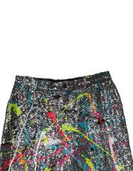 Dolce & Gabbana Multicolor Sequined Embellished Pants