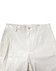 Dolce & Gabbana White Nylon Tapered Dress Men Pants