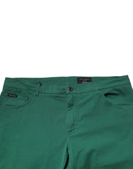 Dolce & Gabbana Green Cotton Stretch Skinny Men Denim Jeans