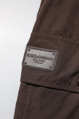 Dolce & Gabbana Brown Cotton Cargo Jogger Men Pants