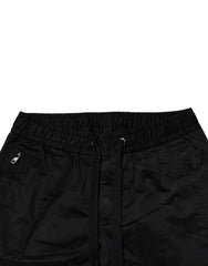 Dolce & Gabbana Black Cotton Mid Waist Jogger Pants