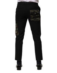 Dolce & Gabbana Black Cotton Cargo Dress Men Pants