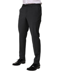 Dolce & Gabbana Black Wool Dress Slim Formal Pants