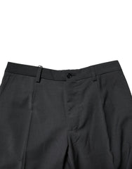 Dolce & Gabbana Black Wool Dress Slim Formal Pants