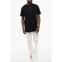 Off-White Black Cotton ARROW Crew-neck T-shirt
