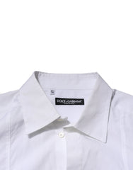 Dolce & Gabbana White Poplin Cotton Formal Men Dress Shirt