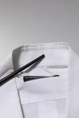 Dolce & Gabbana White Cotton Long Sleeves Dress Formal Shirt