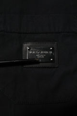 Dolce & Gabbana Black Cotton Short Sleeve Buttoned Casual Shirt