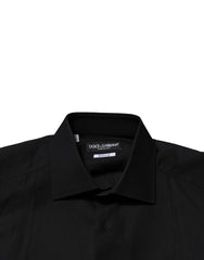 Dolce & Gabbana Black GOLD Long Sleeves Dress Formal Shirt