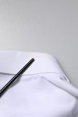 Dolce & Gabbana White GOLD Long Sleeves Dress Formal Shirt