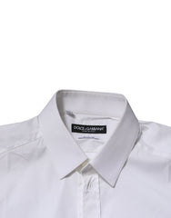 Dolce & Gabbana White GOLD Long Sleeves Dress Formal Shirt