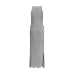PINKO Metallic knit long Dress