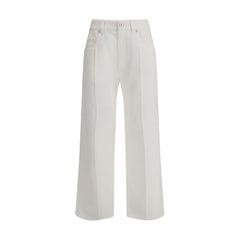Brunello Cucinelli White Cotton Straight-Leg Jeans