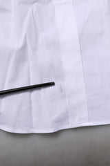 Dolce & Gabbana White Cotton GOLD Long Sleeves Formal Shirt