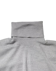 Dolce & Gabbana Gray Long Sleeve Turtleneck Pullover Sweater