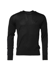 Dolce & Gabbana Dark Gray Cotton DG Logo Sweatshirt Sweater