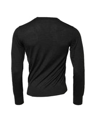 Dolce & Gabbana Gray Cashmere Crew Neck Sweatshirt Sweater
