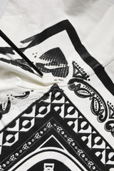 Dolce & Gabbana White Bandana Cotton Men Crew Neck T-shirt