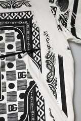 Dolce & Gabbana White Bandana Cotton Men Crew Neck T-shirt